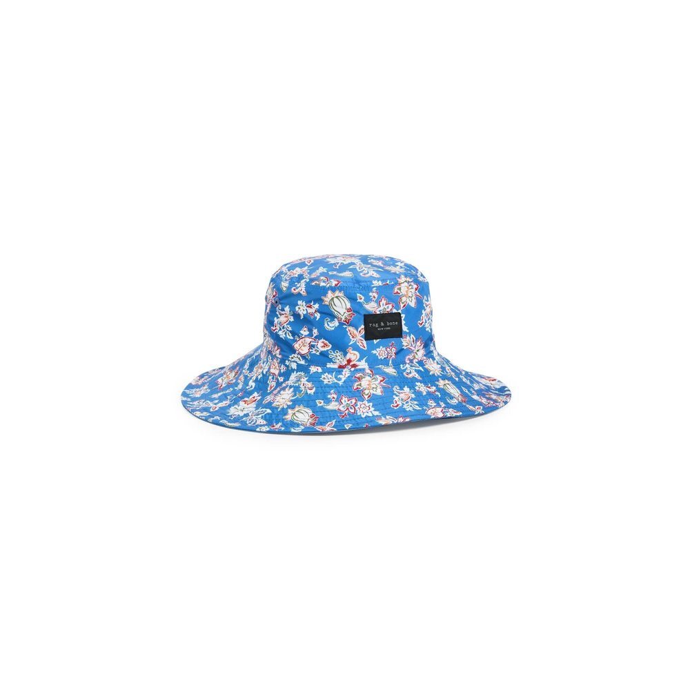 rag & bone Women's Addison Cruise HAT, BLURTRFL, Blue, Floral, S-M